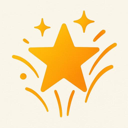 Success achievement star icon